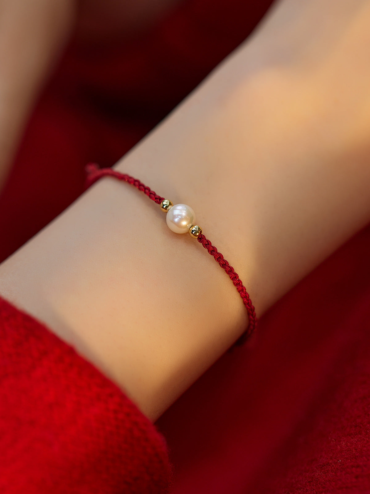 Pearl Lucky Red Rope New Year Bracelet